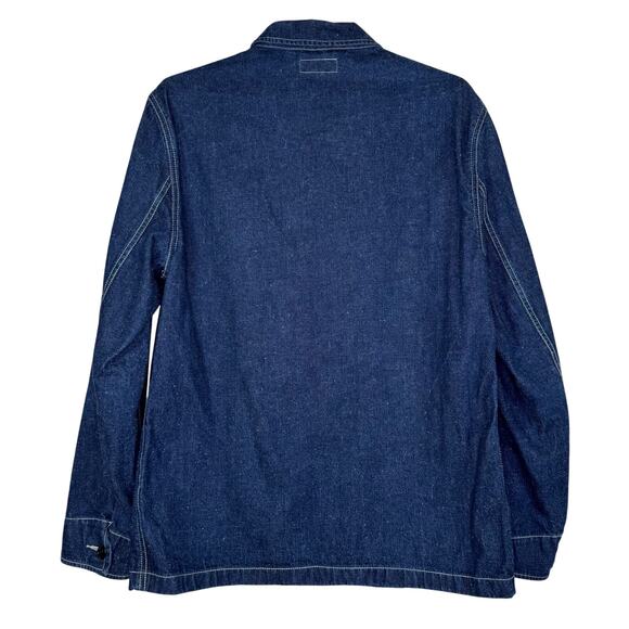 Wallace & Barnes Men's Denim Barn Coat Button Down Chore Jacket Medium - Picture 2 of 11